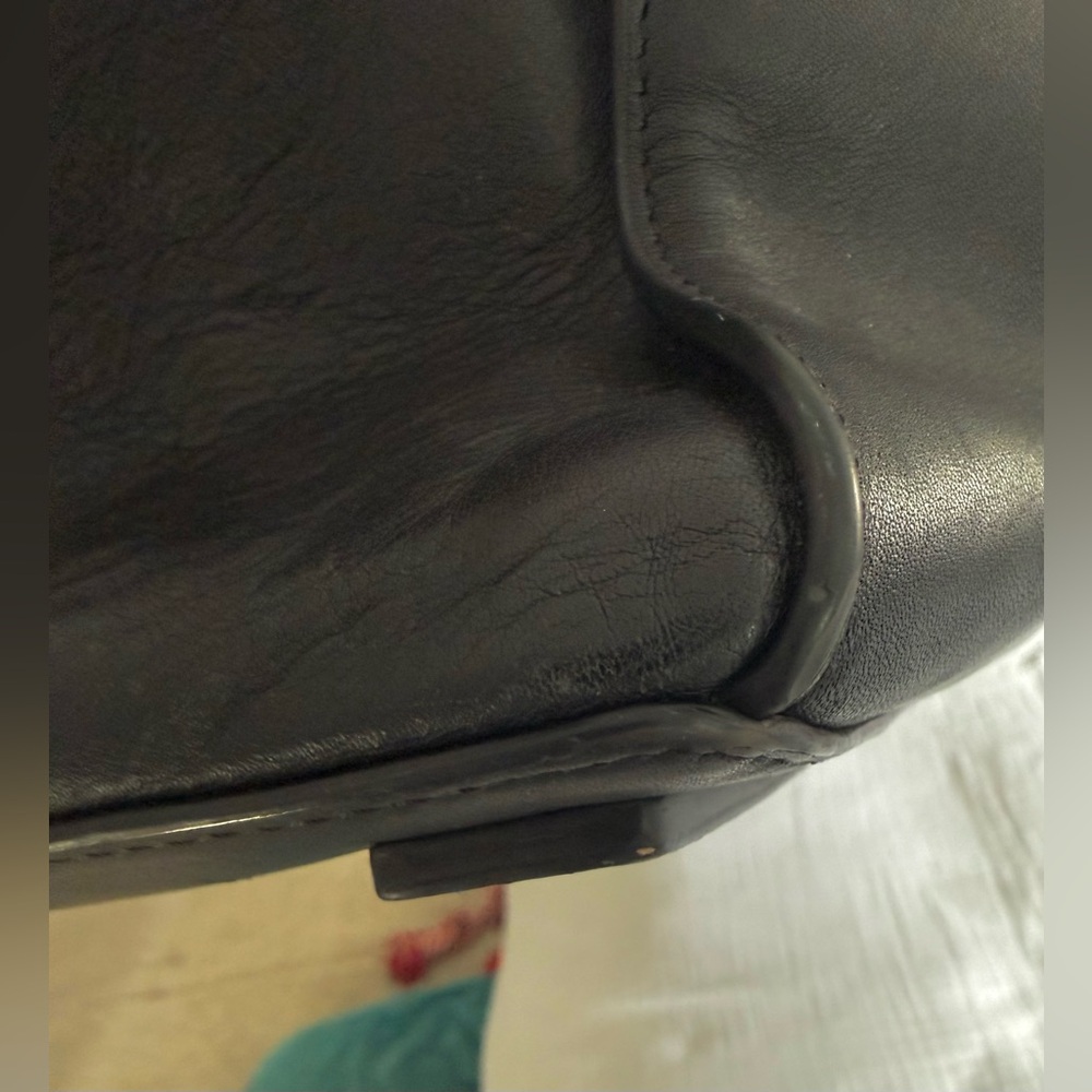 All Saints Nina Studded North-South Leather Tote Bag * Rare!* - Picture 14 of 16